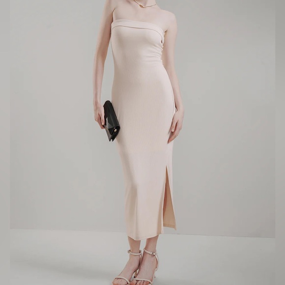 Nude Maxi bodycon tube dress - Picture 1 of 7